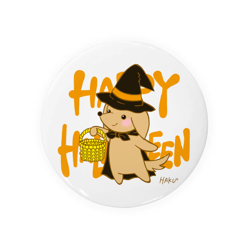 ハク先生《ほのぼの系イラスト描いてます》のハロウィン わんこ Tin Badge