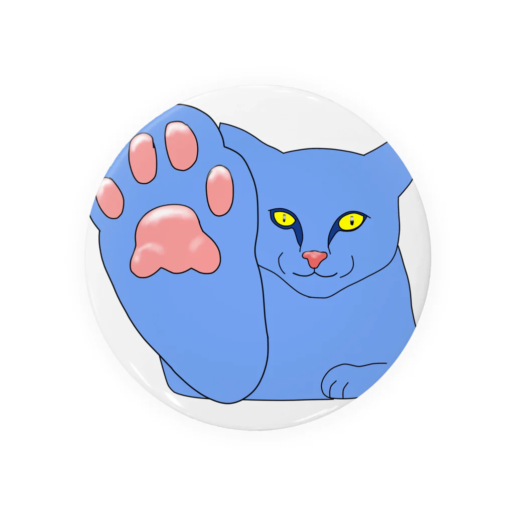 Fumio MatsubayashiのHIGH FIVE CAT BLUE Tin Badge