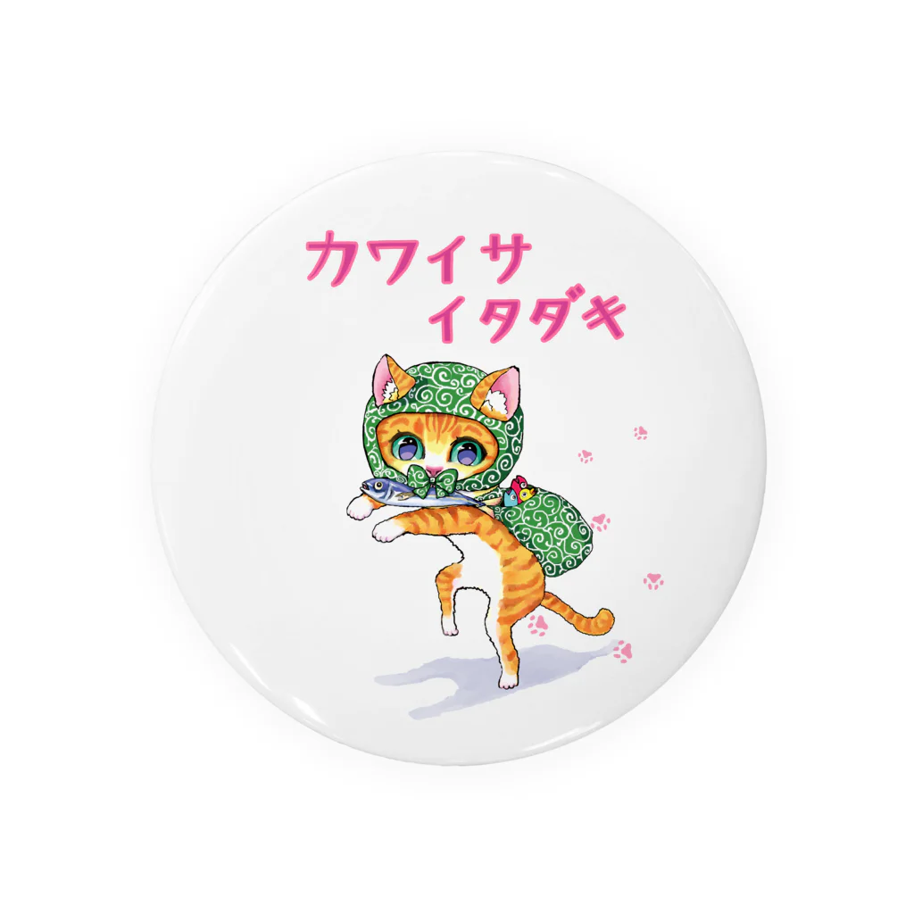 油絵描きの小物売り場のかわいさいただきちゃん Tin Badge