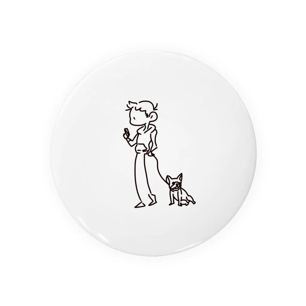 Boston ShopのDog-walking...？ Tin Badge