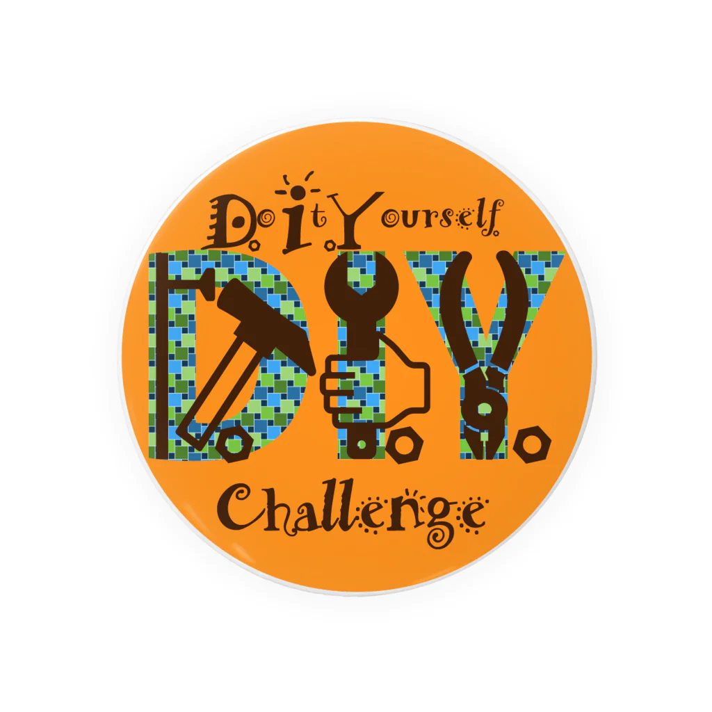 D.I.Y ChallengeのD.I.Y Challenge缶バッジOrange 缶バッジ