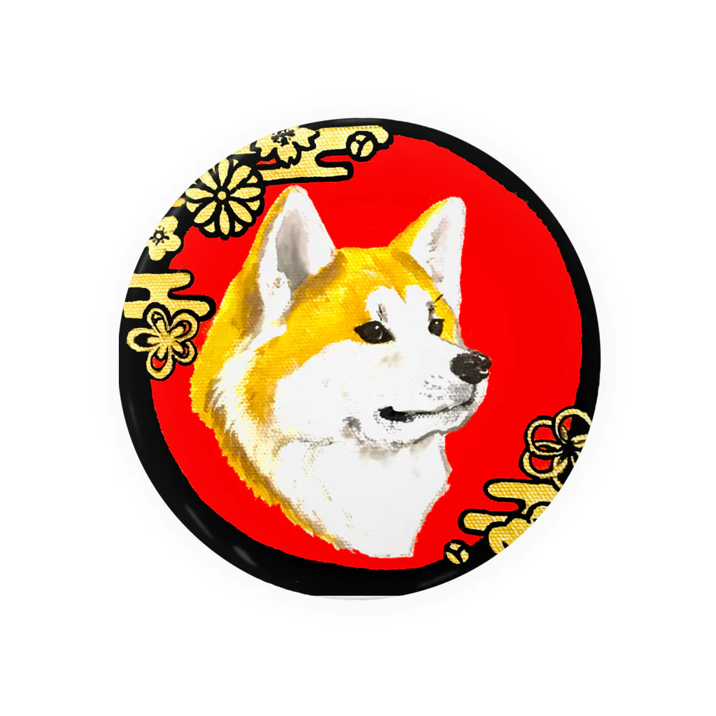 春風工房のジャパニーズ秋田犬 Tin Badge