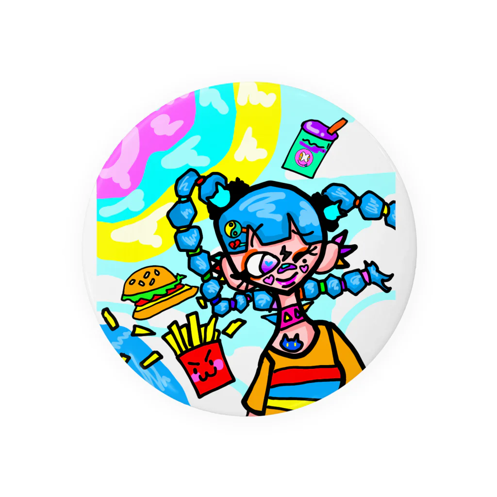 おいぬの🌈🍟🍔🥤🌈 Tin Badge