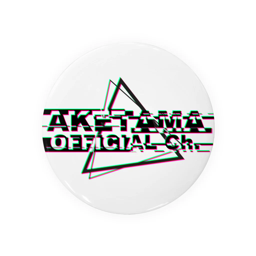 AKETAMA OFFICIAL GOODSのあけたま_グリッチ(黒) Tin Badge