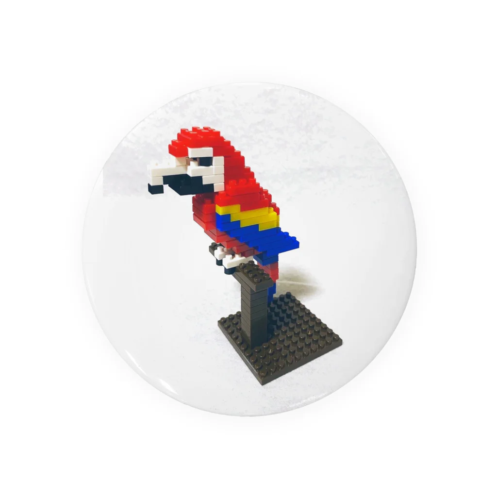 じゆうほんぽうのBlocks Scarlet Macaw Tin Badge