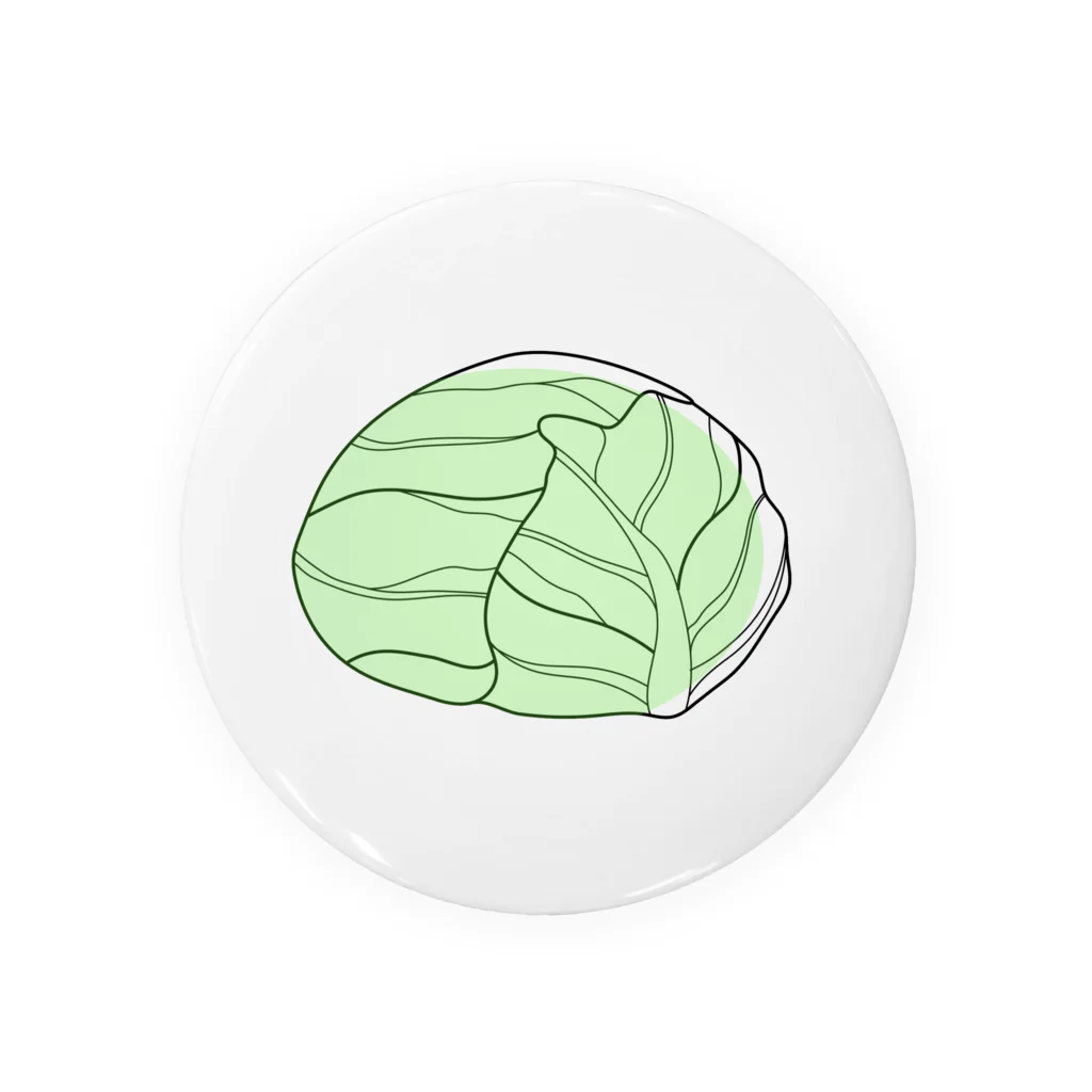 ベジタブルずのキャベツという野菜 Tin Badge