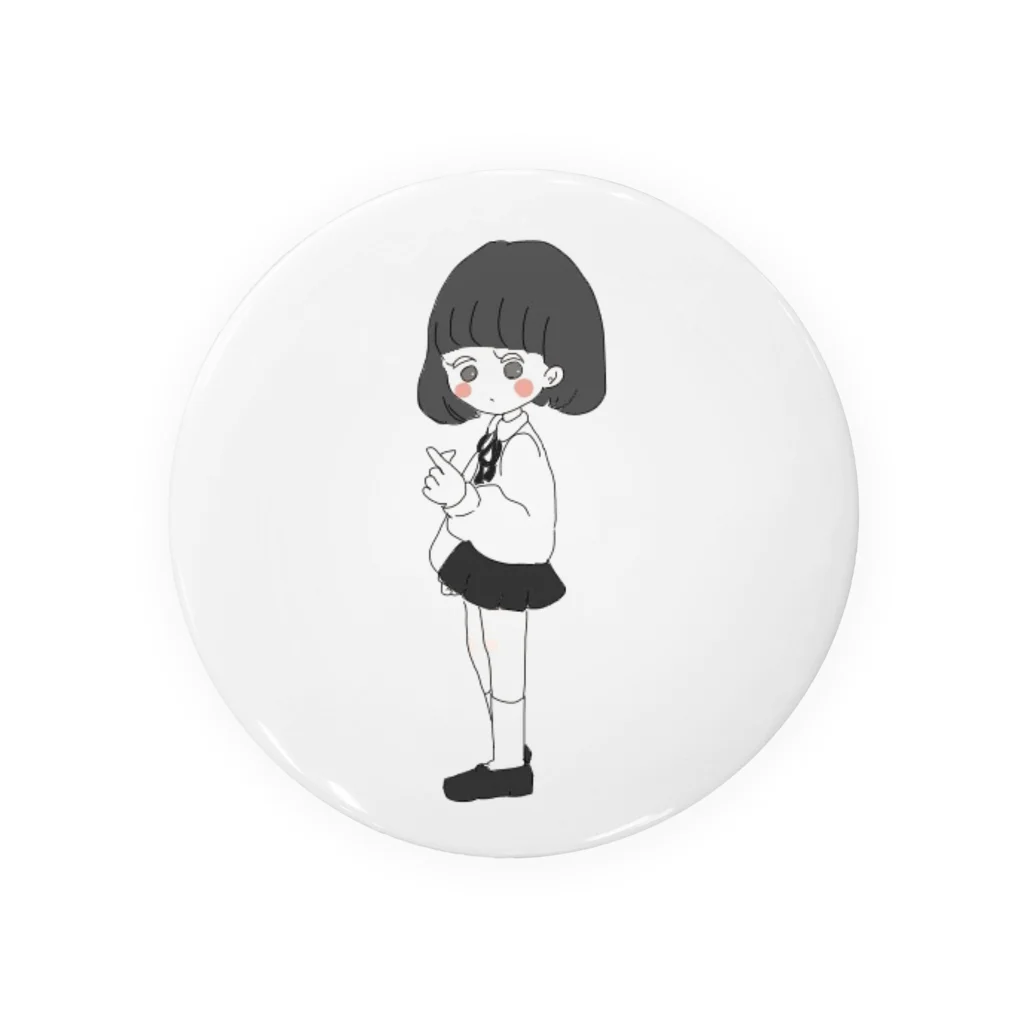 aiseinyanのボブのおんなのこ Tin Badge