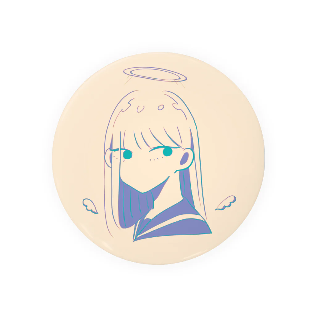 さしみの昼下がりのセーラー少女 Tin Badge