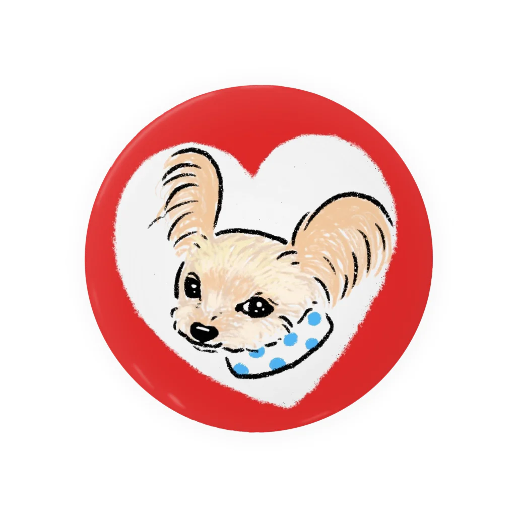 遥ん/犬顔絵　の「保護犬カフェ支援」グッズ  Tin Badge