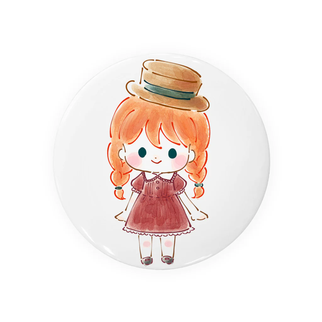 ててみゅの赤毛の子 Tin Badge