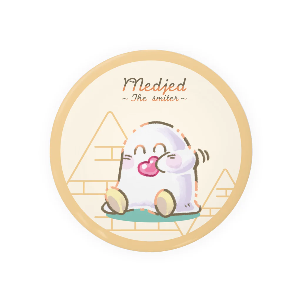 オムタマスタジオの メジェド Medjed ~The Smiter~(ハートもぐもぐ) Tin Badge