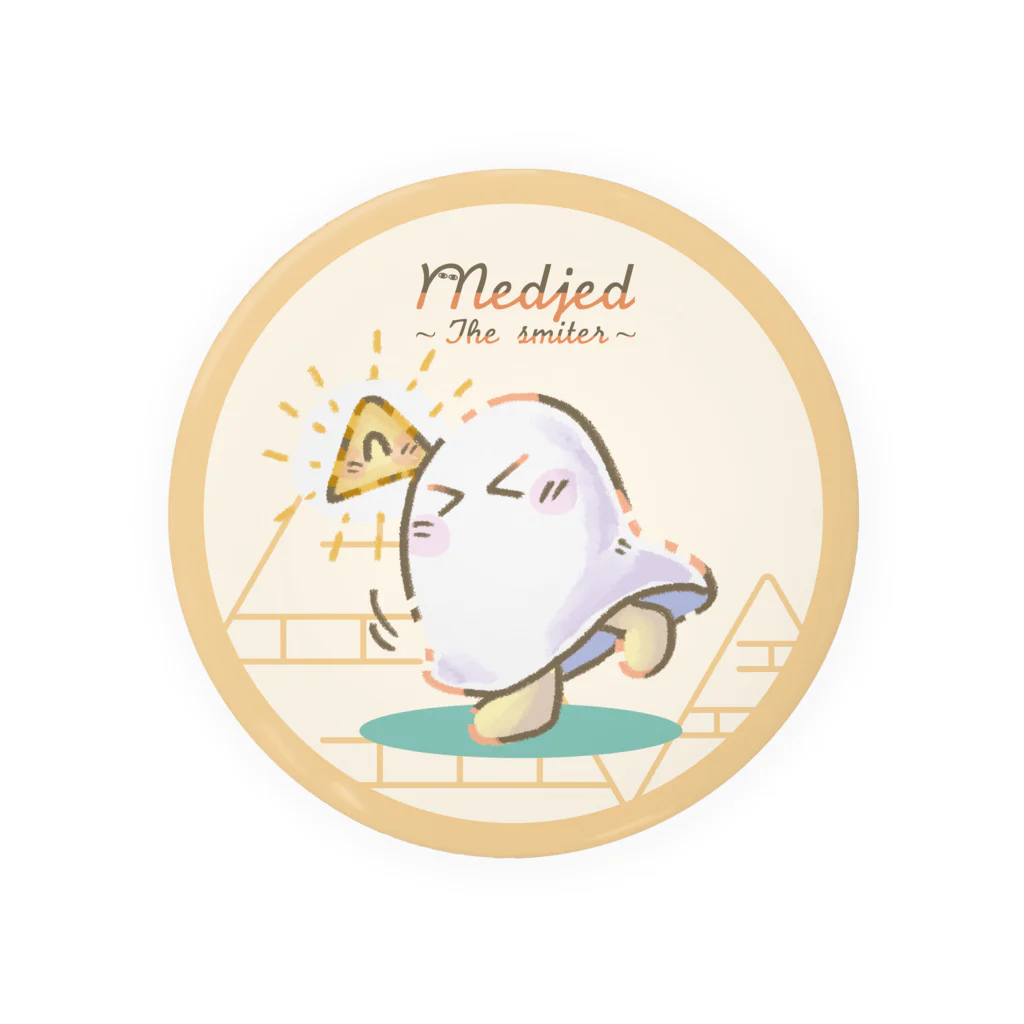 オムタマスタジオの メジェド Medjed ~The Smiter~(ルンルン) 缶バッジ