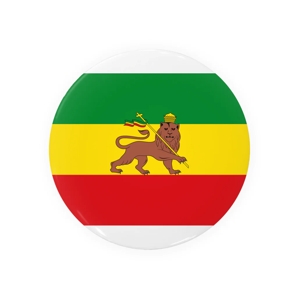 DRIPPEDのRASTAFARI LION FLAG-エチオピア帝国の国旗- Tシャツ Tin Badge