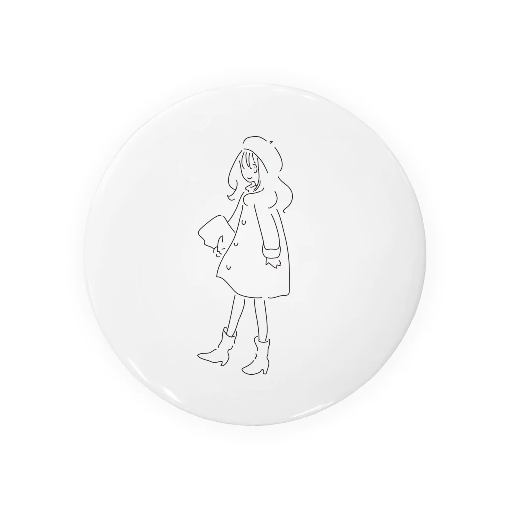 すきまそざいのベレー帽の子 Tin Badge