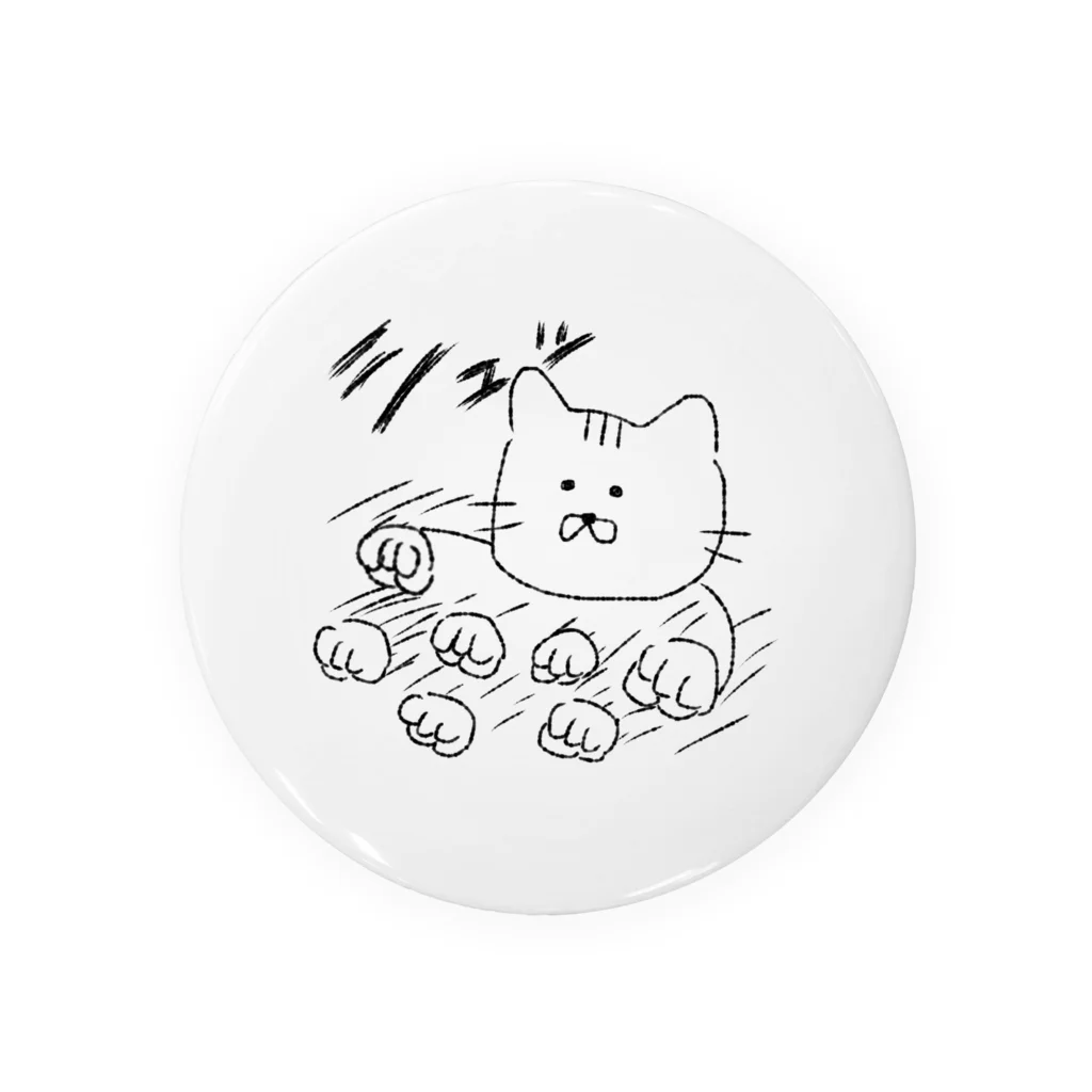 ねこさかなうさぎ。の高速パンチねこ。 Tin Badge