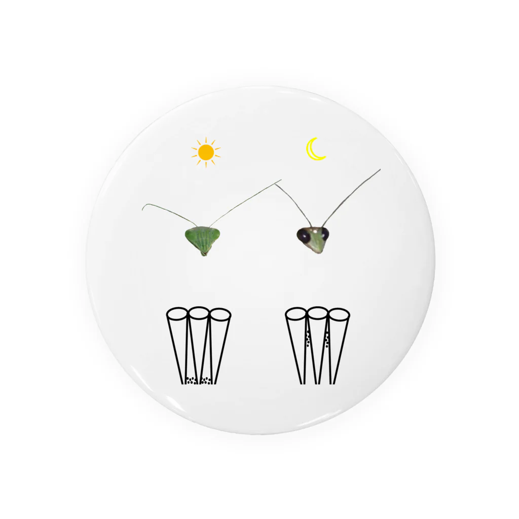 L_arctoaのカマキリの昼と夜の複眼（絵文字、背景透過ver） Tin Badge