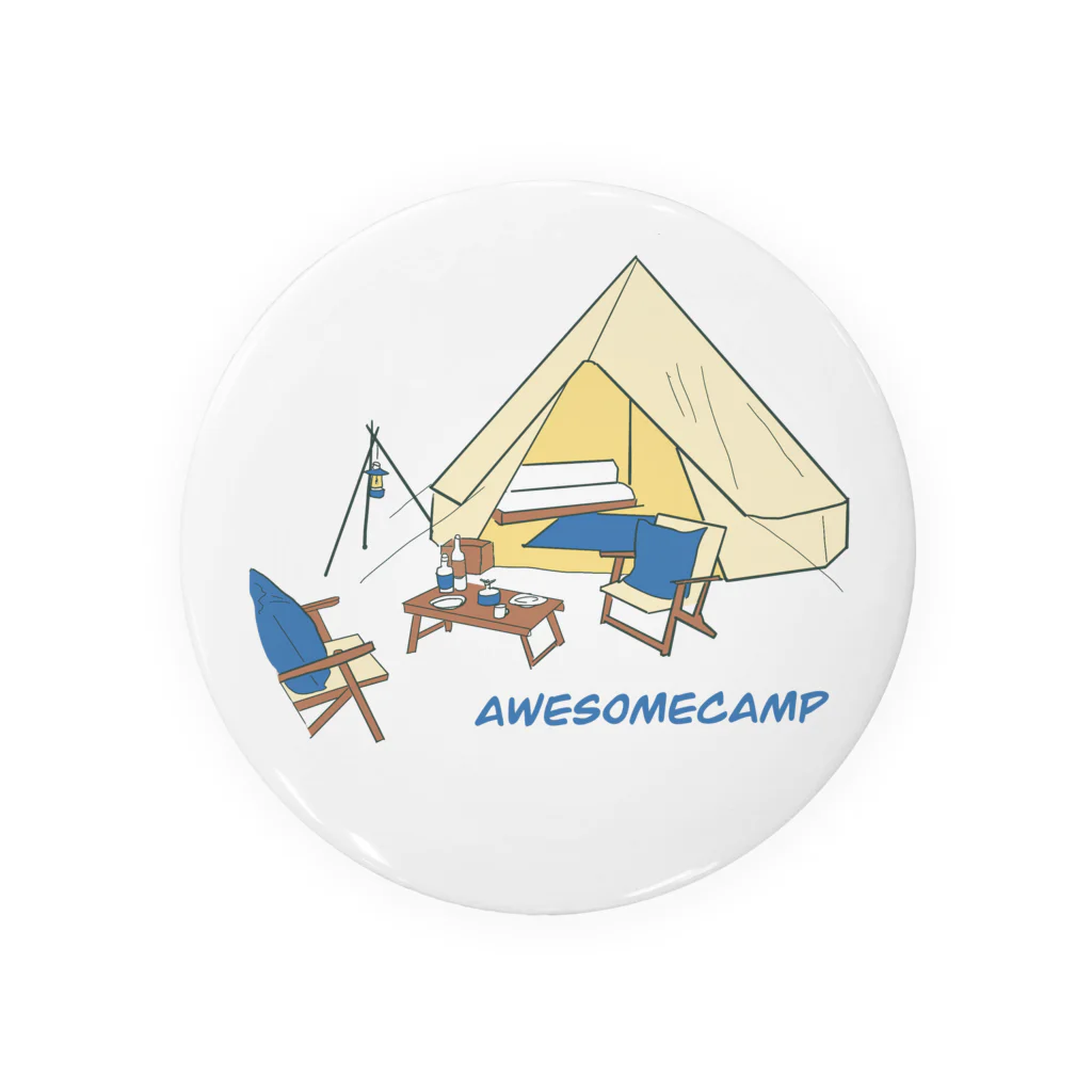 ライトスターのAWESOME  CAMP（母作） 缶バッジ