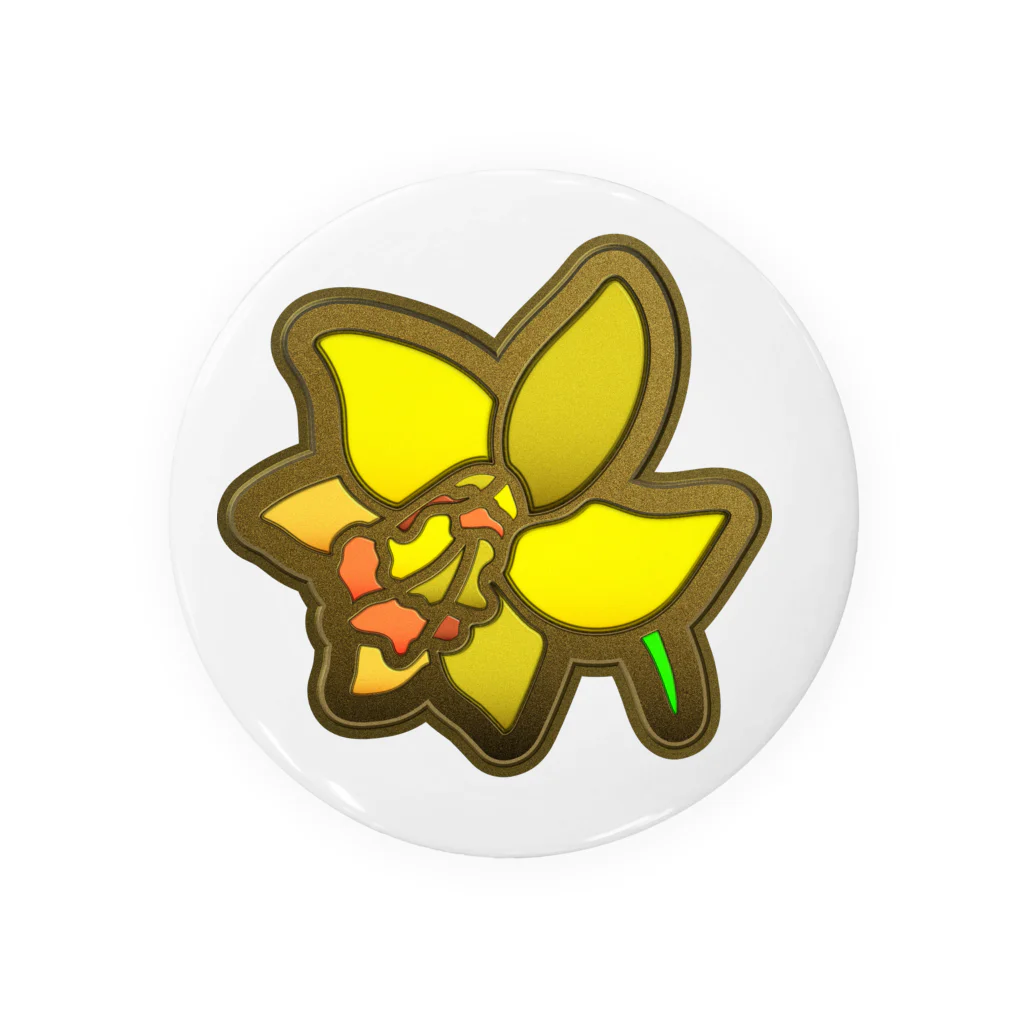 Kazuki Shibataの水仙 スイセン Daffodil Tin Badge