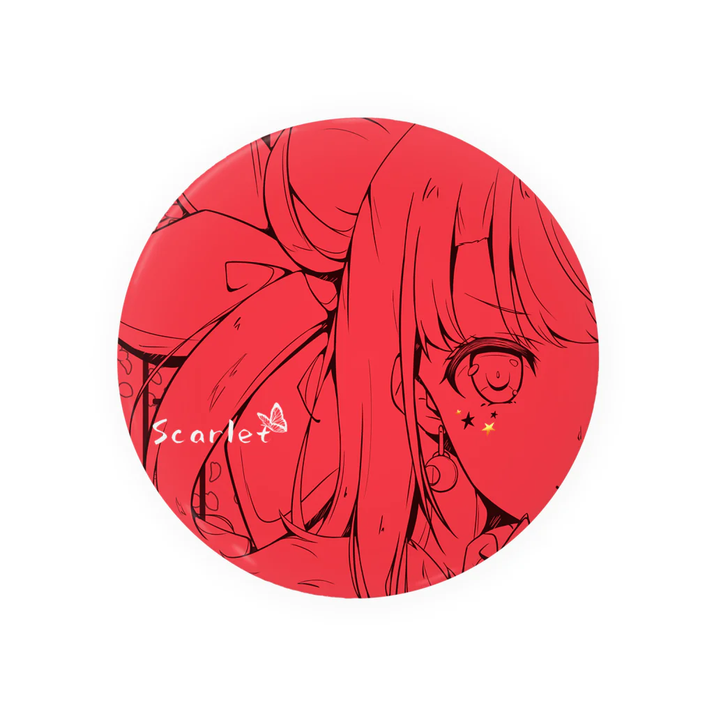 式部めぐりのScarlet Tin Badge