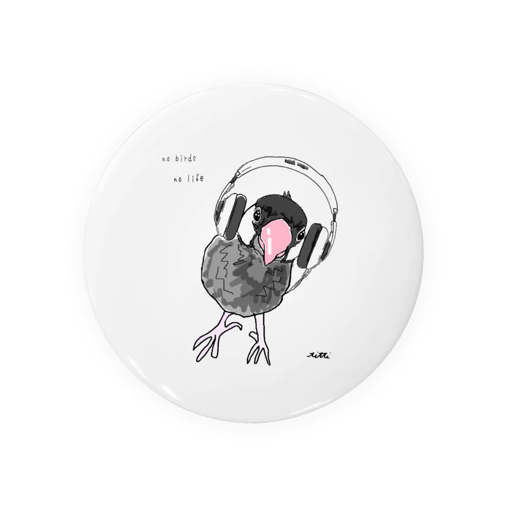 空飛ぶ猫 sakuuの文鳥 music Tin Badge