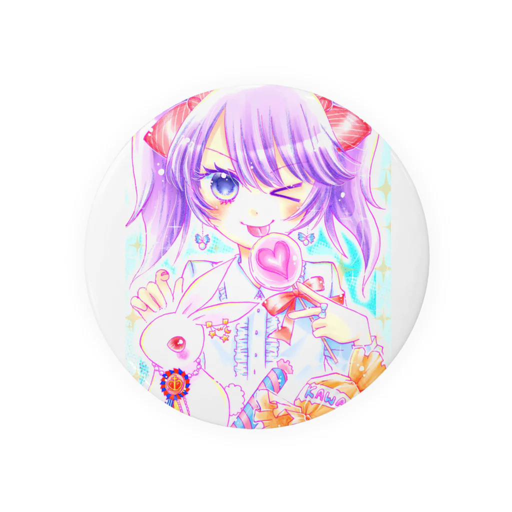 noirnoirの無敵☆ガール！ Tin Badge