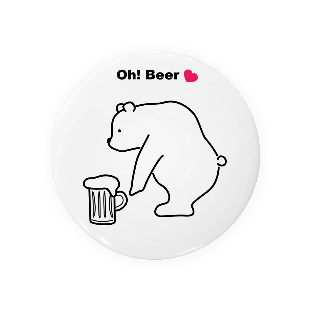 Atelier CのBeerを拾ったBear 缶バッジ