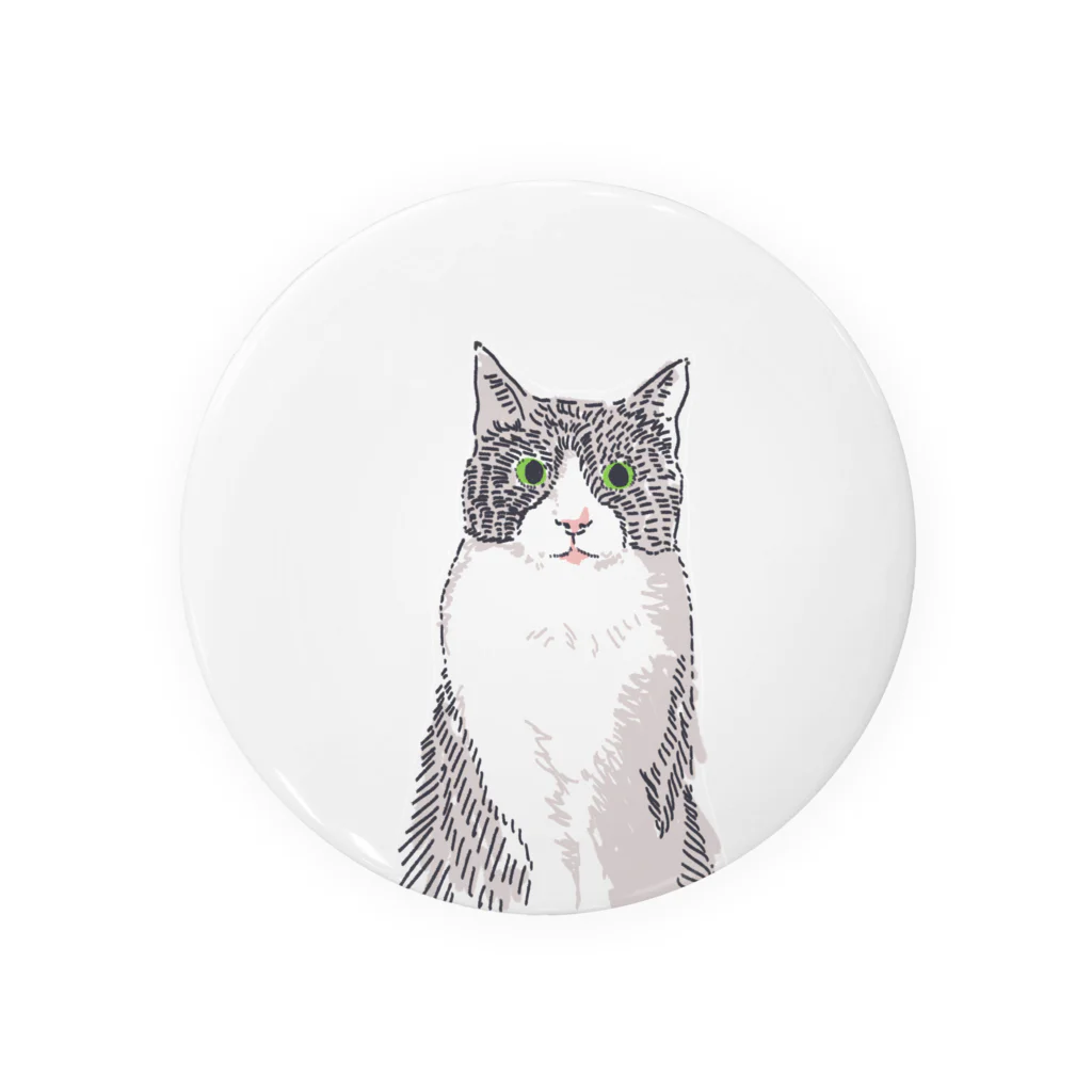 shizooの白黒はちわれのねこ Tin Badge