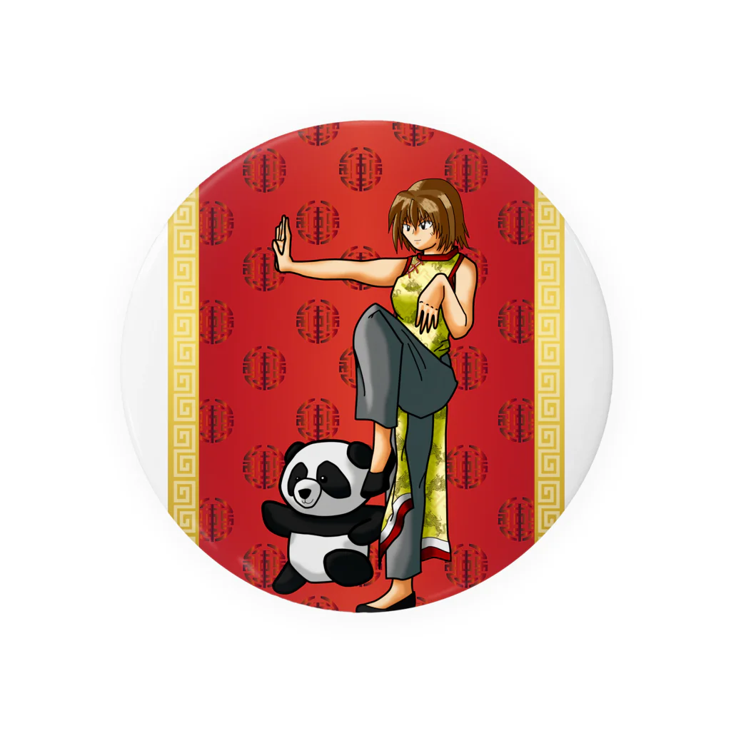 Drecome_Designのカンフーガール Tin Badge