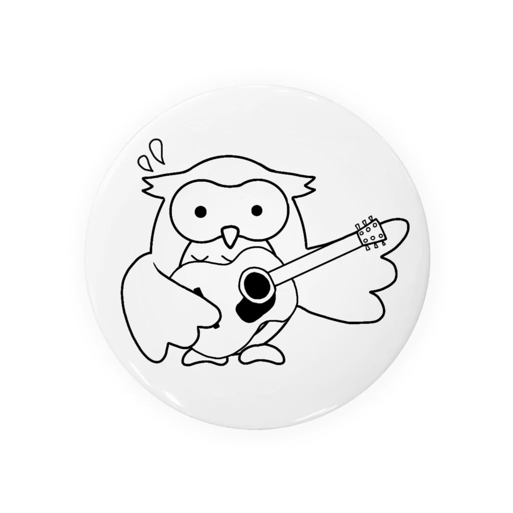 Ririka121128のアコギを持たされたフクロウくん Tin Badge