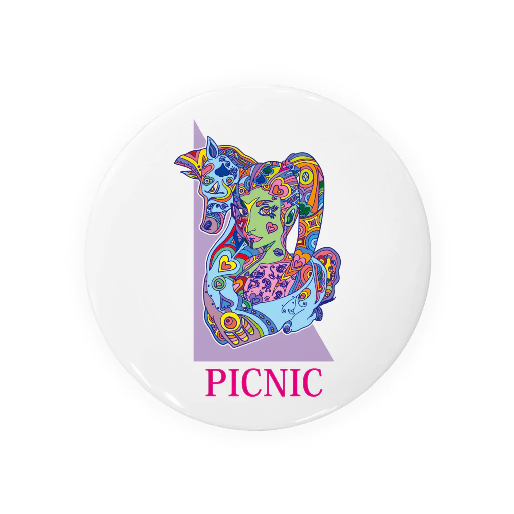 PICNICの十二支午 缶バッジ