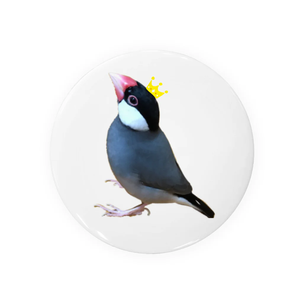 harupink🌸ペット似顔絵illustの文鳥の王様 Tin Badge