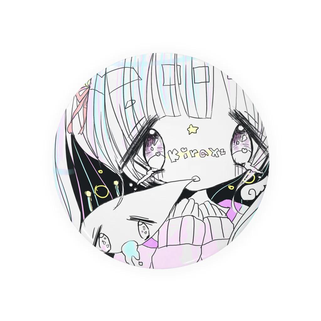 おやすみツインテールのkira×2 Tin Badge