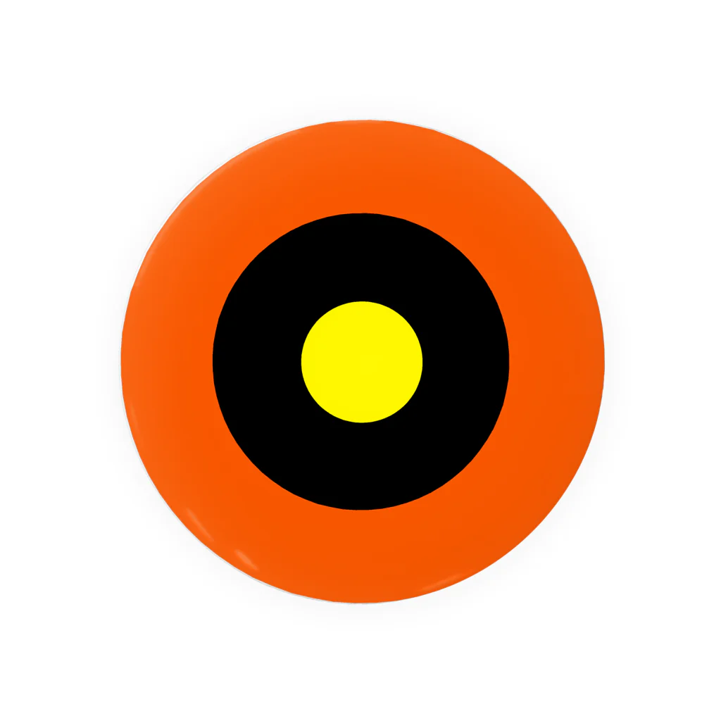CORONET70のサークルa・オレンジ・黒・黄 缶バッジ