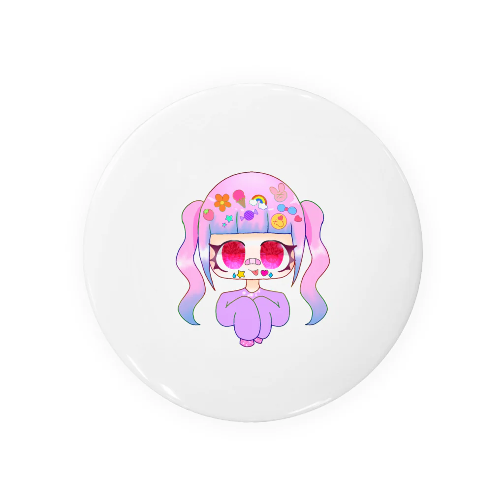 らーゆﾁｬﾝのおみせ！のでこらてゃん！ Tin Badge