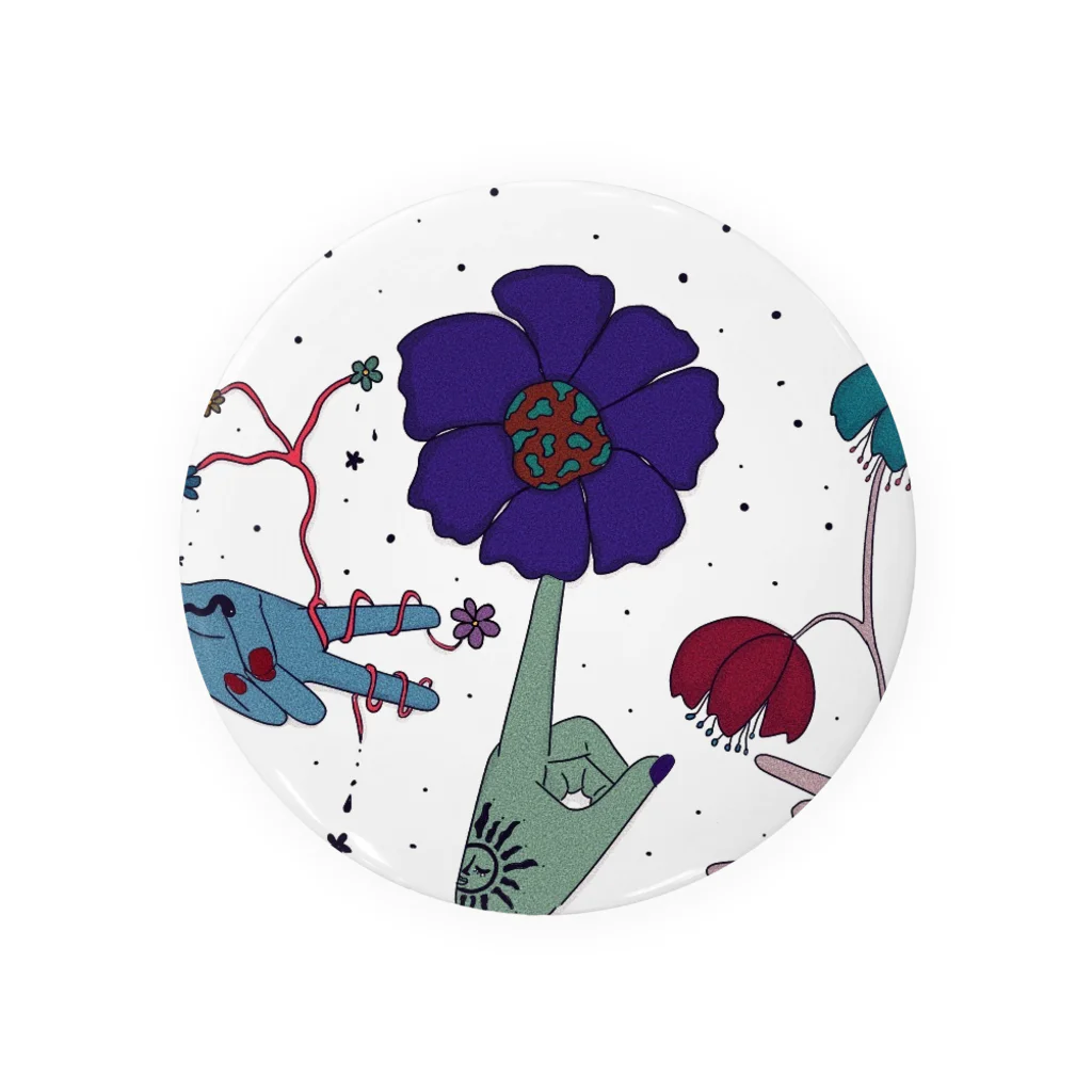 なすびの花は指からも生える Tin Badge