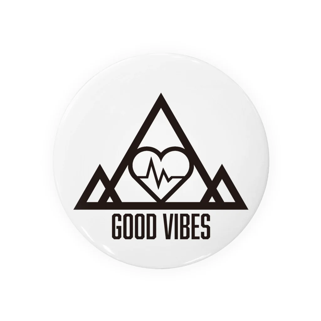 あさひ こうたろうのGOOD VIBES モノクローム Tin Badge