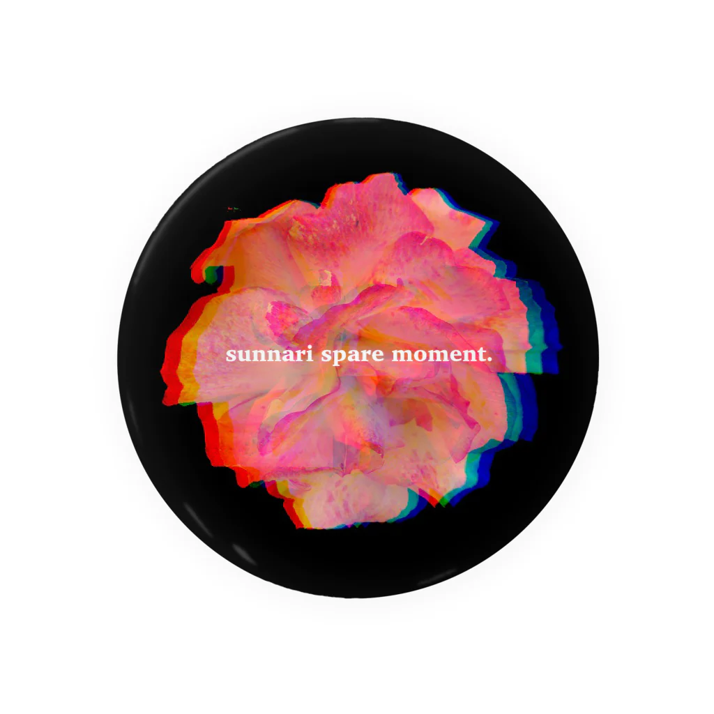 sunnari spare moment.の壊れた赤い花 Tin Badge