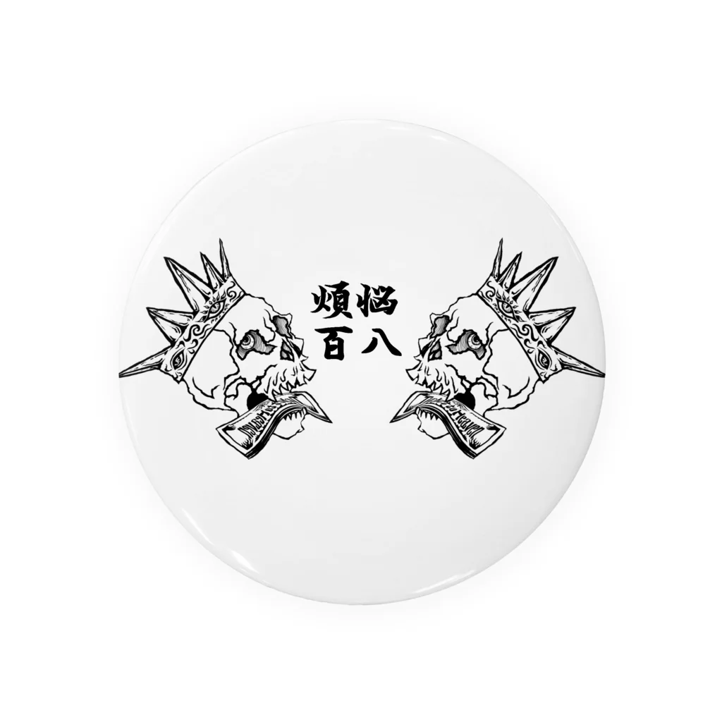 NEOJAPANESESTYLE                               の黒ロゴツインスカルバージョン Tin Badge