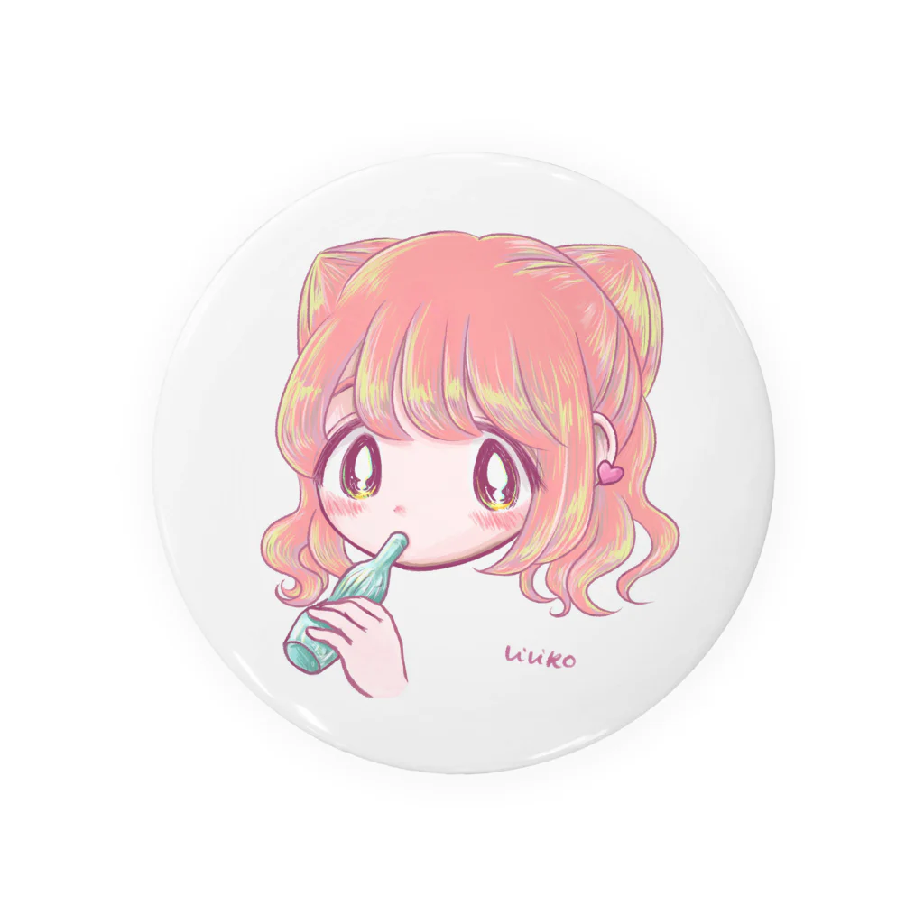 微々子(Viviko)の女の子とアイス Tin Badge