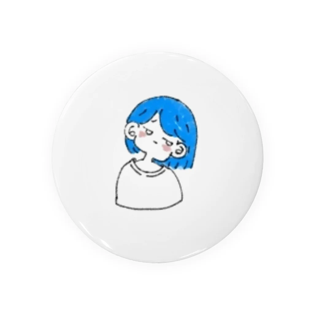 かたつむりのけだるい女の子 Tin Badge