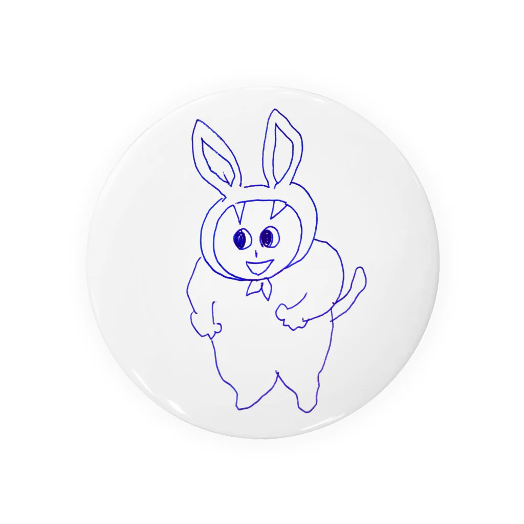 NANO_CARDSのrabbit hat cat Tin Badge