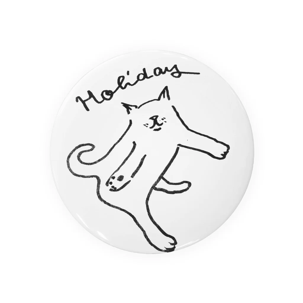 rakugakiのholyday_cat Tin Badge