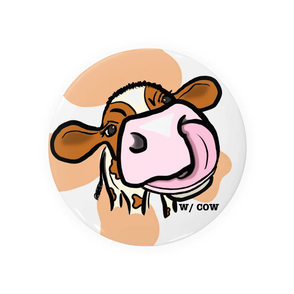 W/ COWの鼻ぺろ⭐︎ホルレッドちゃん Tin Badge