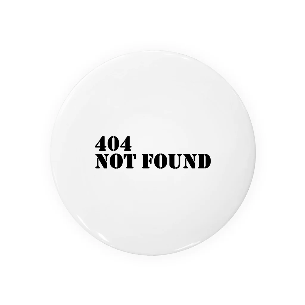 山猫雑貨の404 not found 缶バッジ