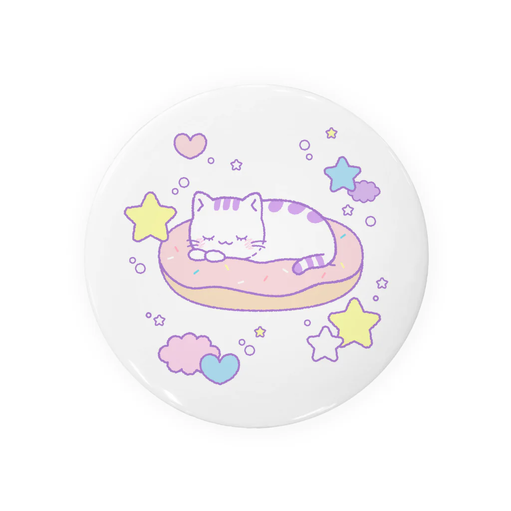 もこはる＊HiNA:＊のゆめねこ　ドーナツでねんねこ Tin Badge