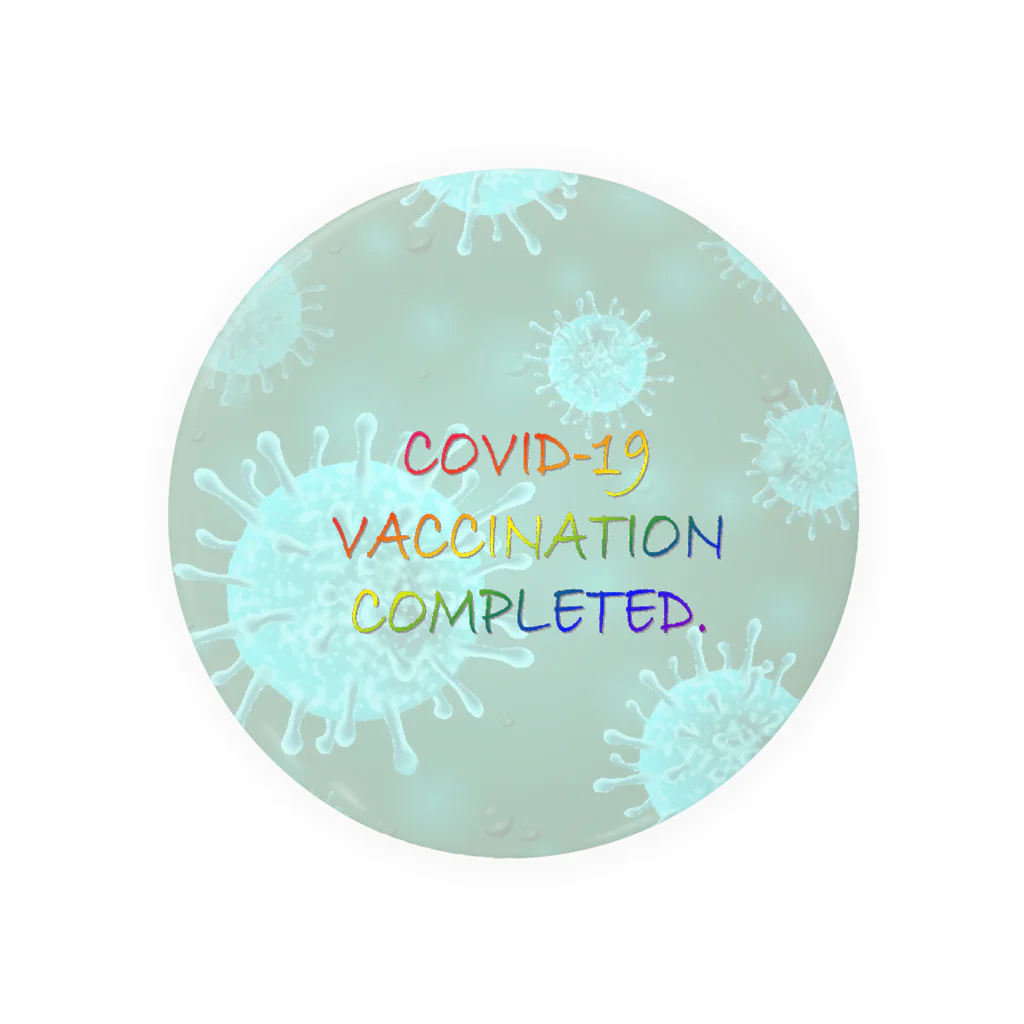 でおきしりぼ子の実験室のVACCINATION COMPLETED(NS) Tin Badge