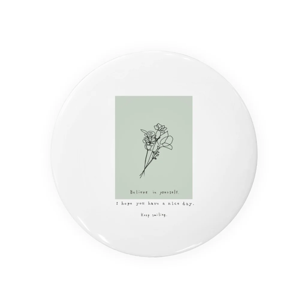 rilybiiのbouquet green Tin Badge