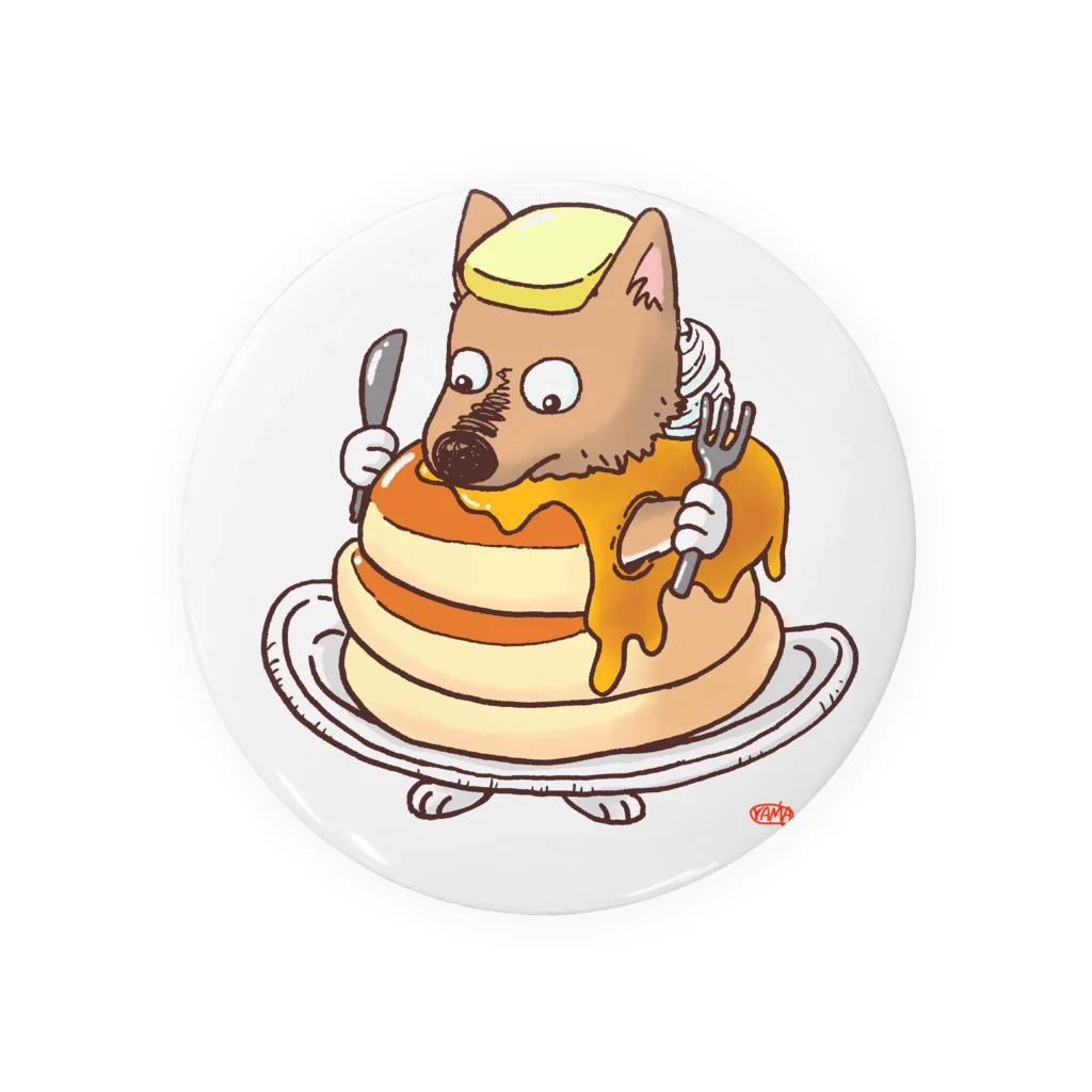 絵描きのやまちゃんのホットケーキとガク 缶バッジ