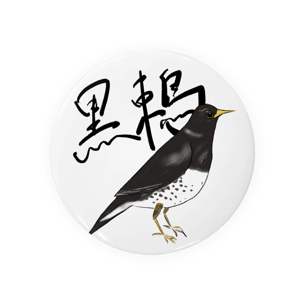 流浪の鳥撮り医学生の黒鶫（くろつぐみ） Tin Badge