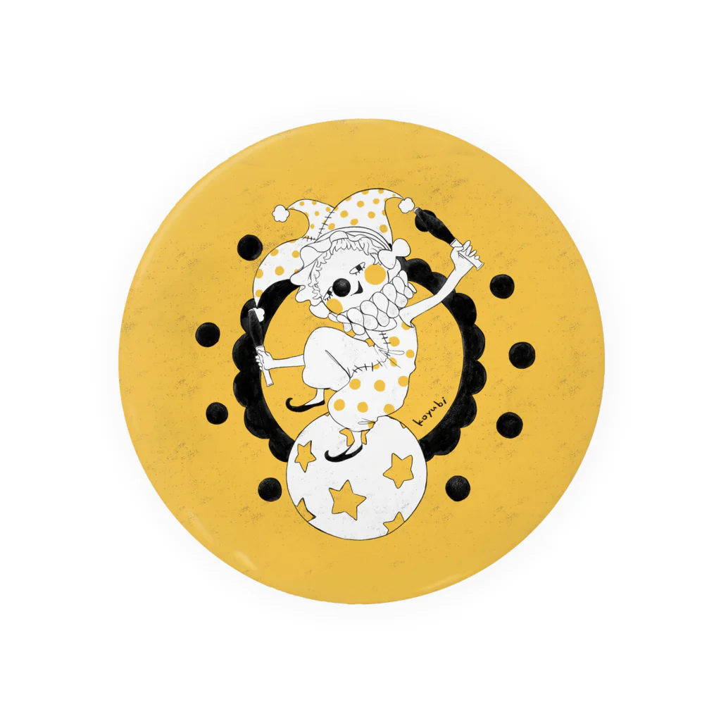 こゆびのcircus yellow Tin Badge